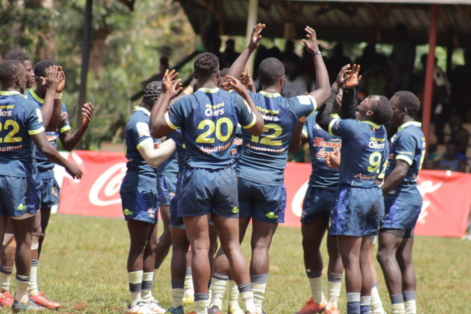 Menengai Oilers players Celebrate. PHOTO/Menengai Oilers Facebook