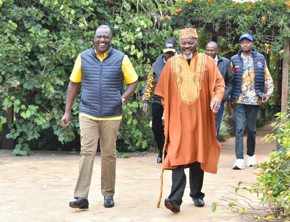 DP William Ruto and Kiama Kìa Ma Chairman Captain (Rtd) Kung'u Muigai