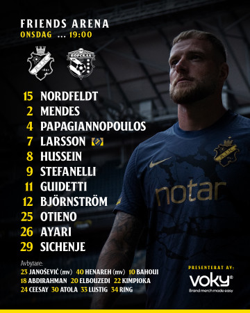 AIK starting squad. PHOTO/AIK/Facebook.