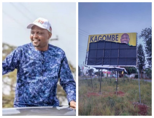 Moses Kuria cries foul as UDA billboard is torn apart ahead of Raila’s rally in Gatundu