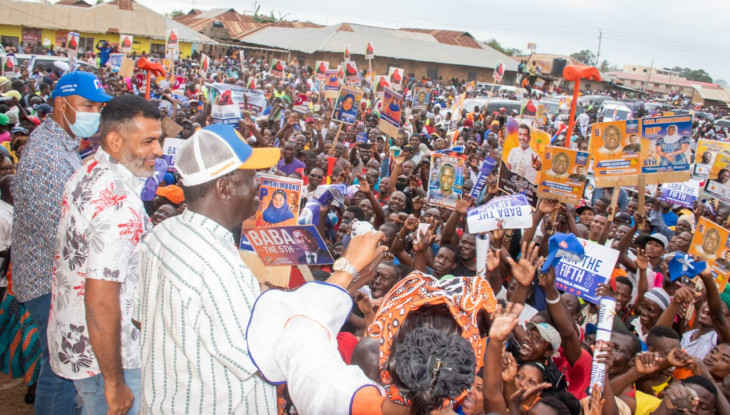 State House race: Raila to campaign intensively in Mombasa as polls show Ruto gaining ground