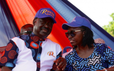Azimio presidential flag-bearer Raila Odinga and running mate Martha Karua. PHOTO/Twitter