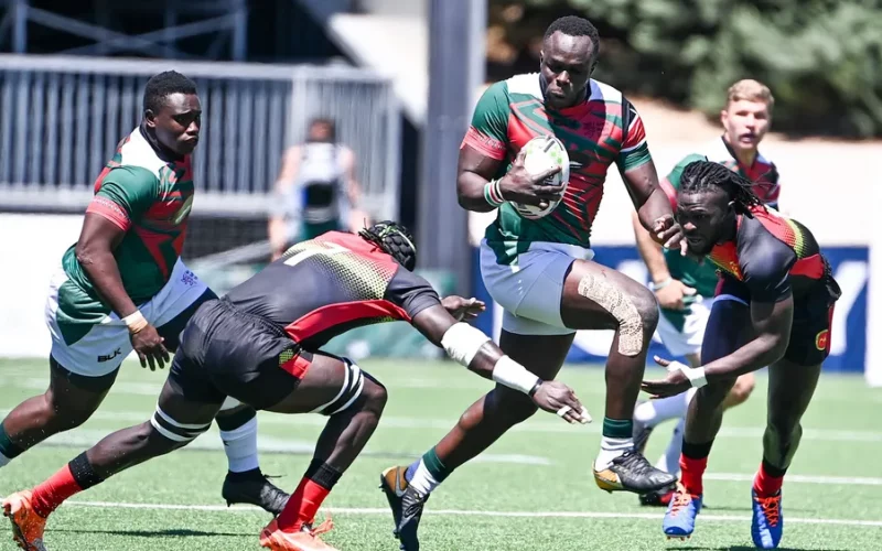 Kenya Simbas against Uganda in the Rugby Africa Cup. PHOTO/World Rugby