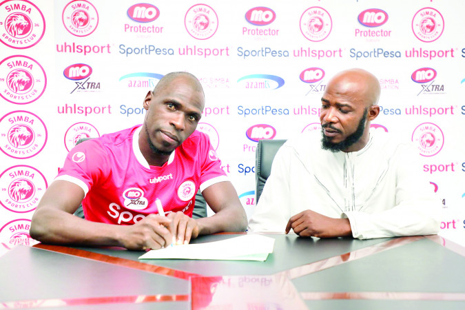 Joash Onyango signs Simbas deal. PHOTO/Simbas SC