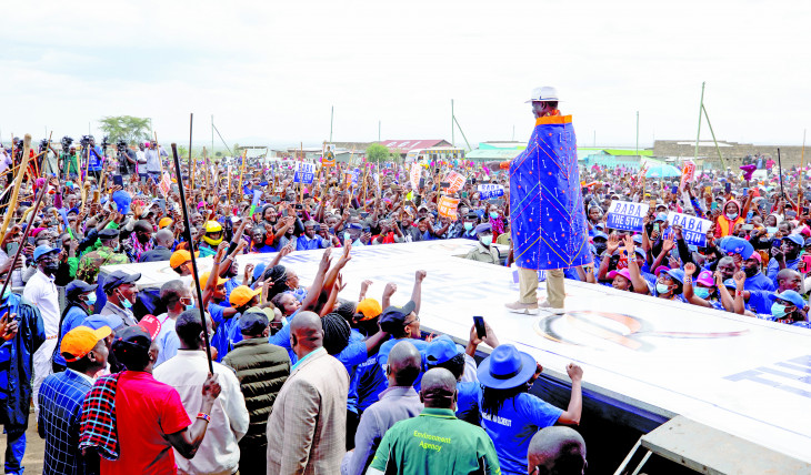 Raila returns to Suswa grounds for Maa blessings