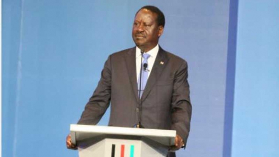 Raila Odinga during the presidential debate 2017 at Catholic University on Monday, July 24 2017. PHOTO/Courtesy