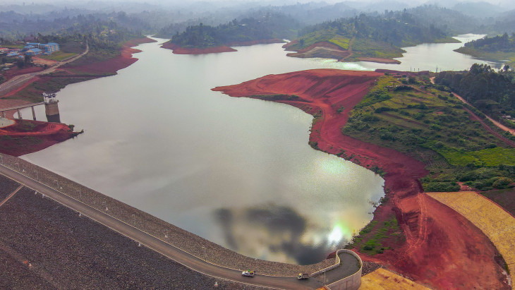 President Uhuru Kenyatta commissions the Ksh24 billion Karimenu II Dam in Gatundu North, Kiambu County. PHOTO/State House Kenya/Twitter