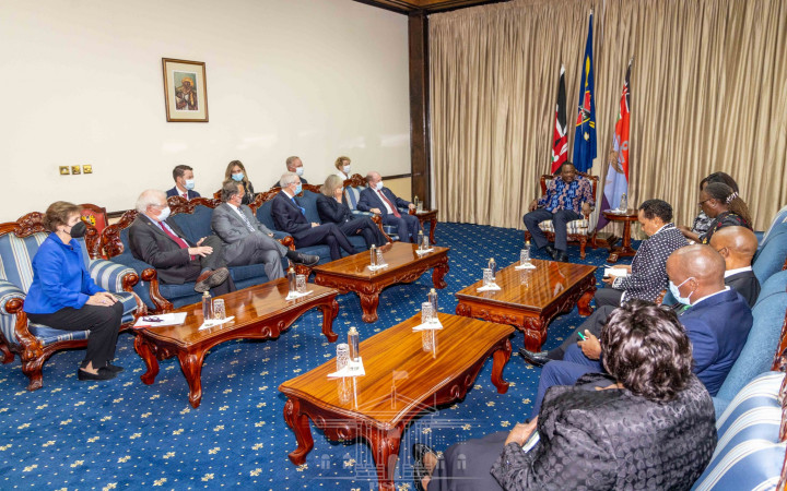 President Kenyatta meets US Senator Coons