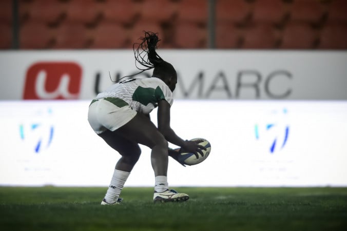 Grace Adhiambo scores for Kenya Lionesses. PHOTO/KRU/Facebook.
