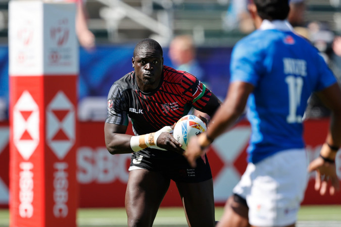 Alvin Otieno in action for Kenya SEVENS.