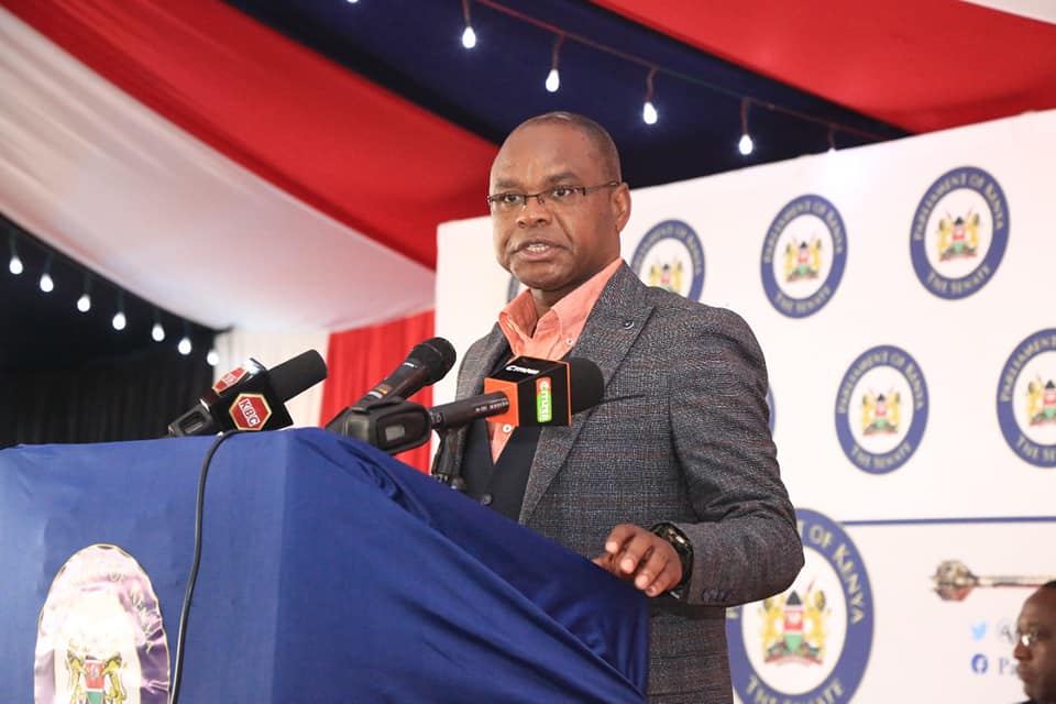 Senate Speaker Amason Kingi issues opening speech at Senator's training session PHOTO/Parliament Of Kenya/Facebook