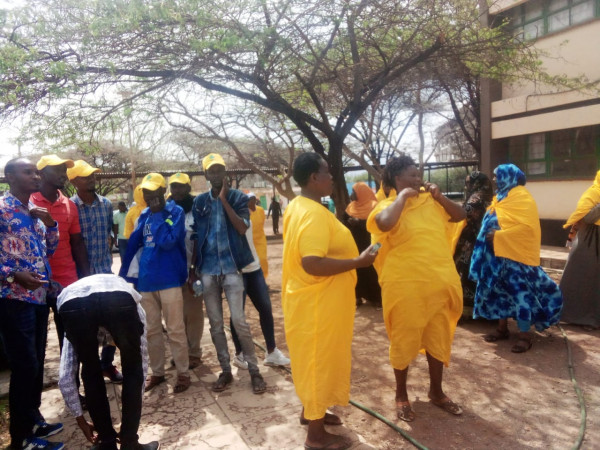 UDA supporters in Isiolo addressing the media. 