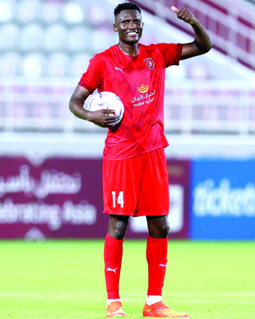 Michael Olunga in action PHOTO/AL Duhail/ Twitter(@DuhailSC)