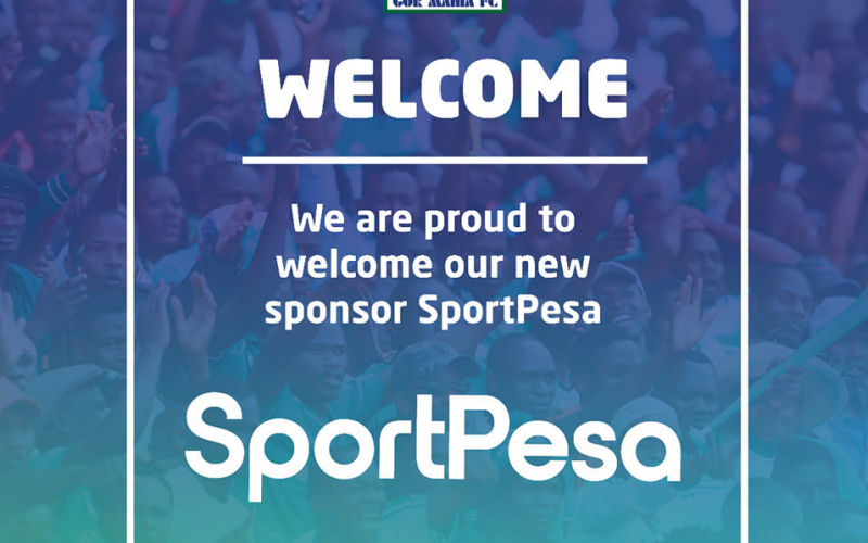 Gor Mahia-Sportpesa welcome note. PHOTO/Sportpesa