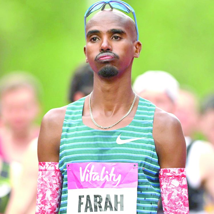 British marathon runner Mo Farah prepares to participate in a past long distance race. PD/file