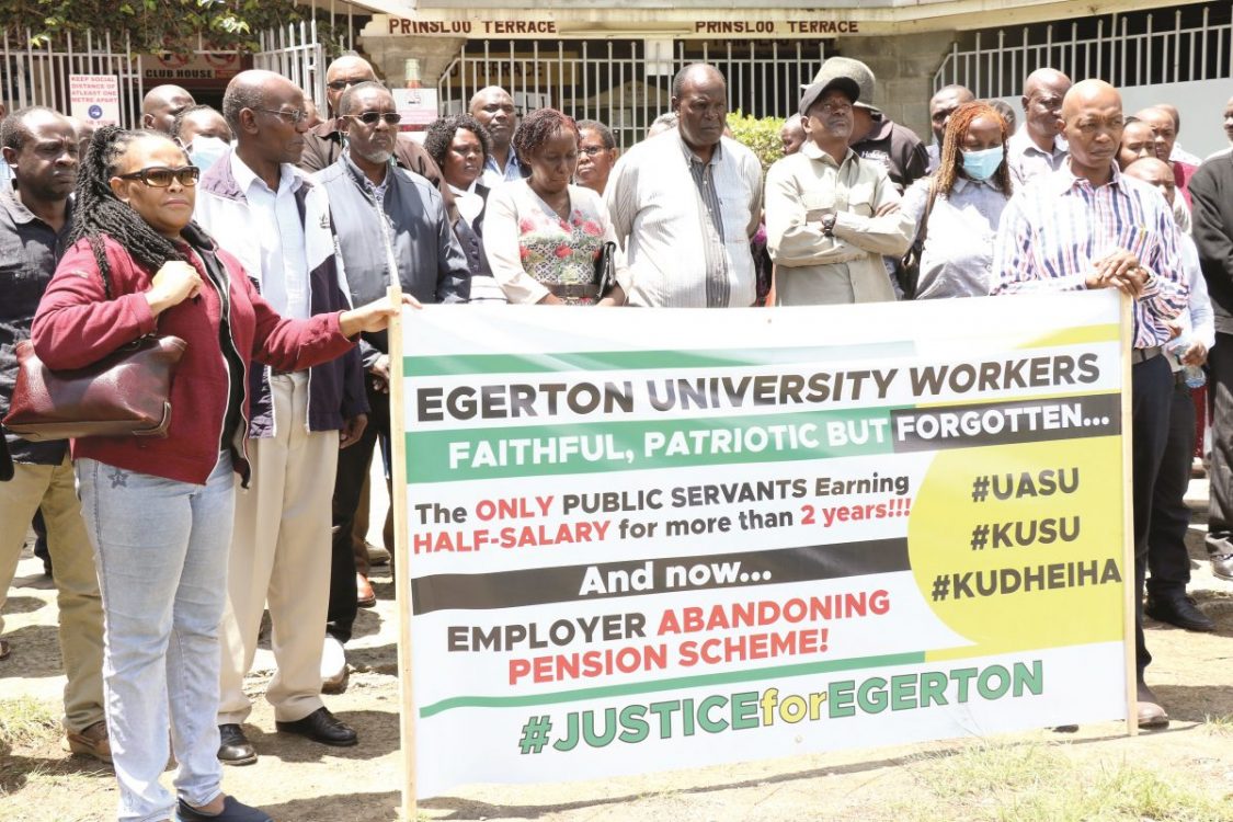 Egerton lecturers down their tools