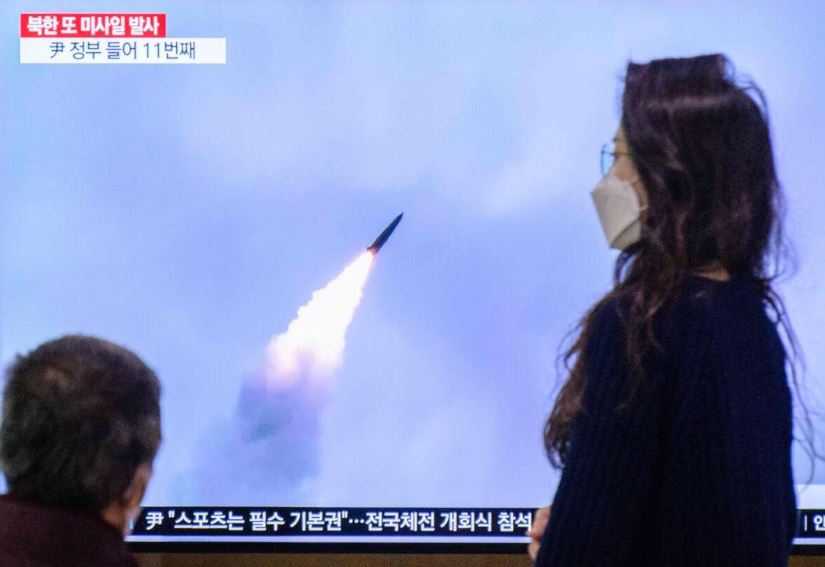 North Korea conducts another weapons test by launching missiles towards sea