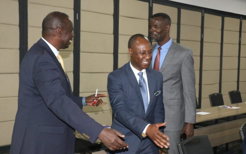 Jonathan Mueke arrives at the vetting hall. PHOTO/David Ndolo