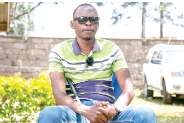 Imbalambala now eyes office and corporate jobs after total blindness cut his career shot