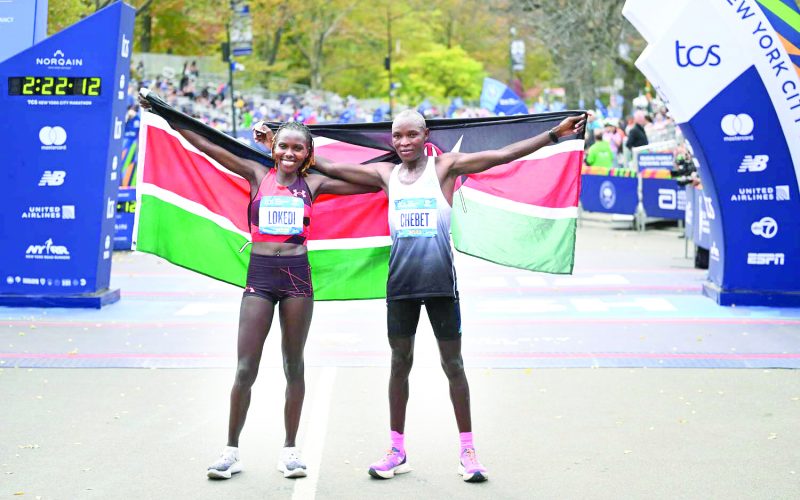 Kenyan runners Lokedi, Chebet win New York City marathon