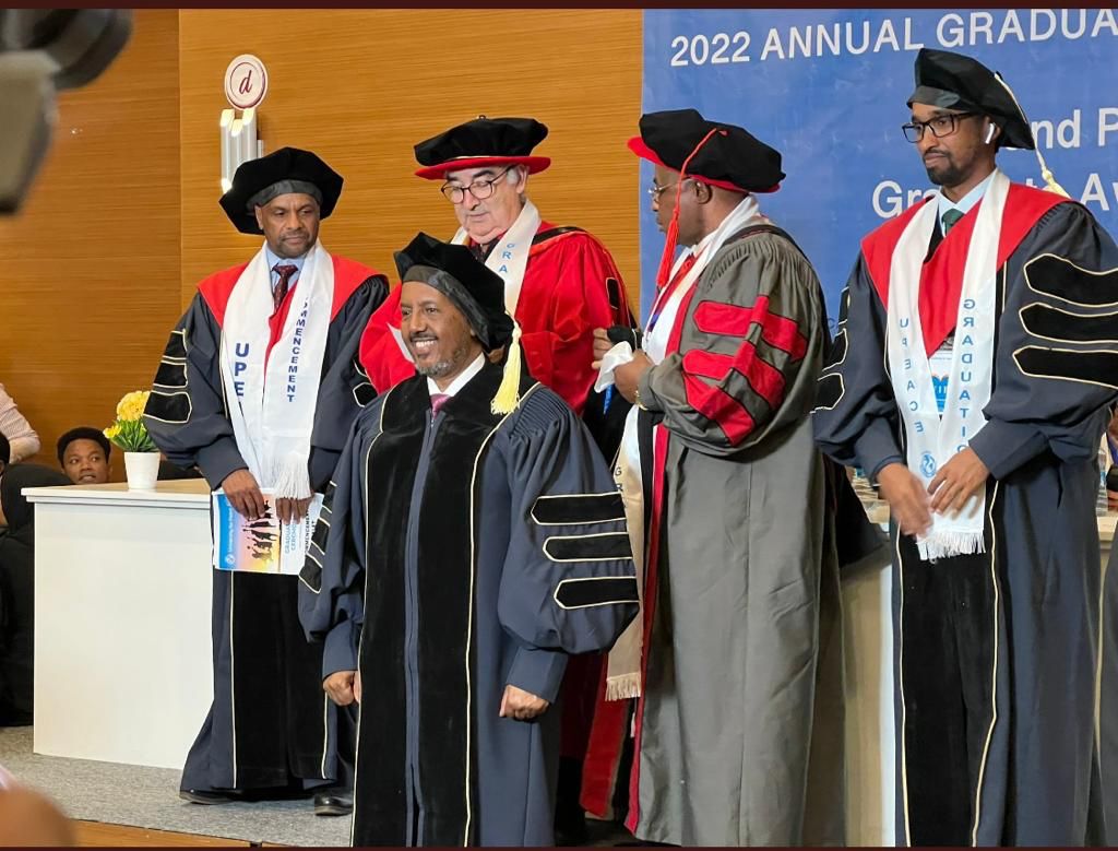 Somali President graduates with PhD