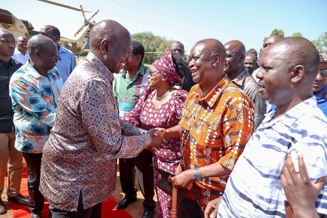 Ruto lands in Siaya ahead of his projects tour, CS Owalo homecoming ceremony