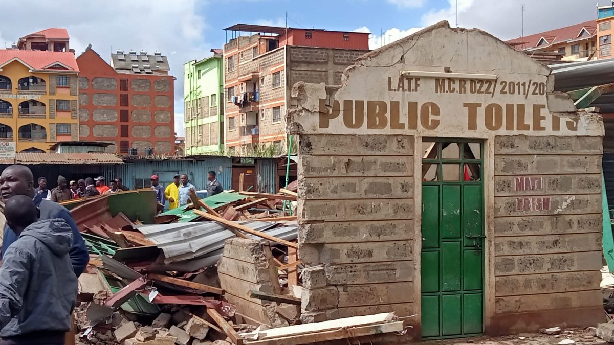 Business sheds in Kahawa Sukari levelled
