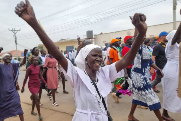 Catholic pilgrims who walked nine days to Juba