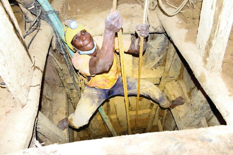 Poor gold diggers who risk life to enrich barons