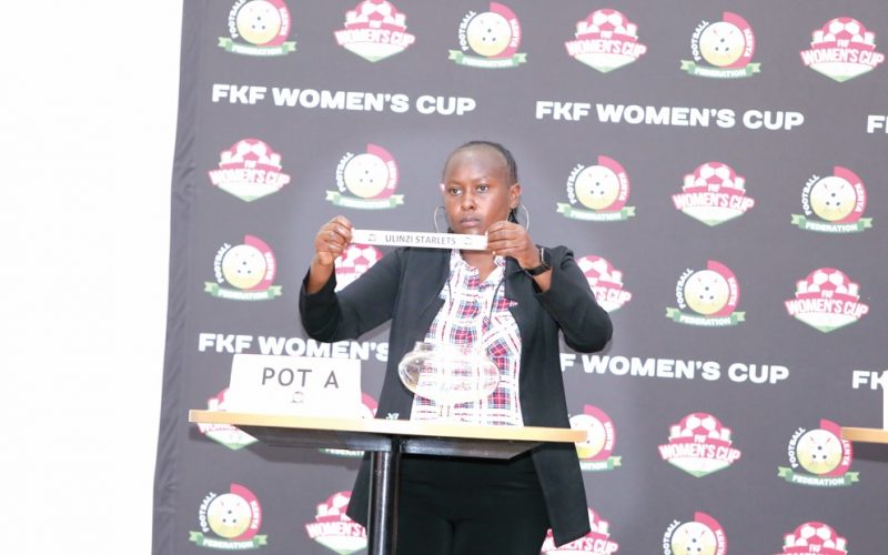 High Secondary School football coach Beldine Odemba during the FKF Women Cup round of 32 live draw yesterday at Kenya Institute of Special Education, Nairobi. PHOTO/Rodgers Ndegwa