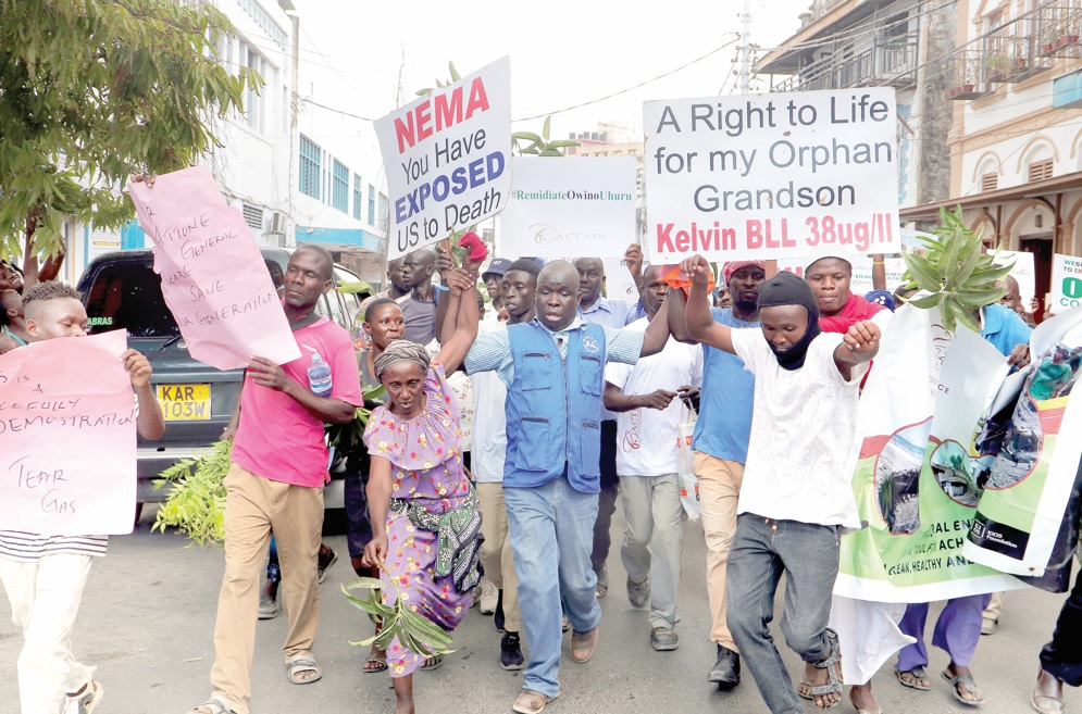 Lead poisoning victims protest delay of Sh1.3 billion payout
