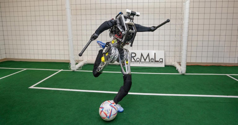 Robot footballer praised as better than Lionel Messi