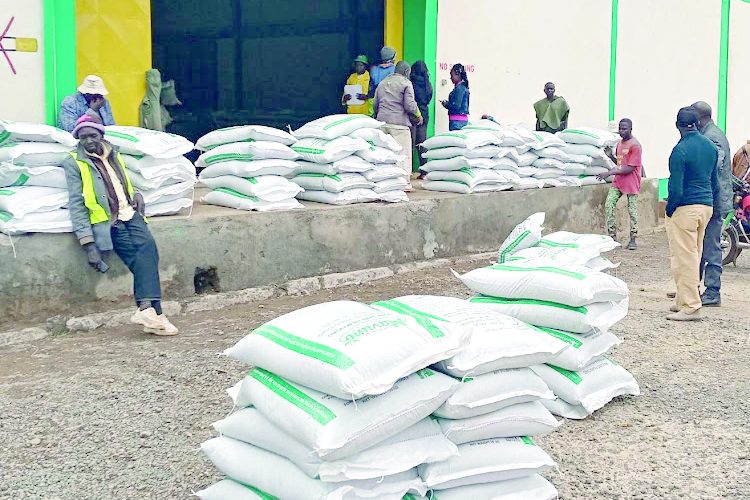 Bags of fertiliser.PHOTO/@CS_MoALD/X