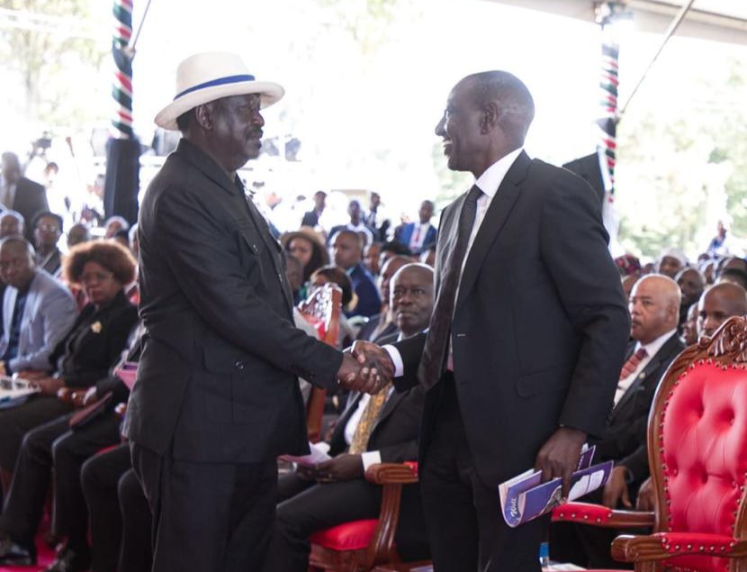 Ruto, Raila attend Mukami Kimathi’s burial in Nyandarua