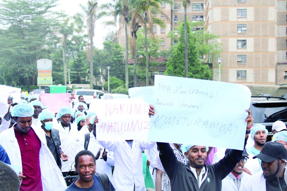 Medical interns protest delayed wages