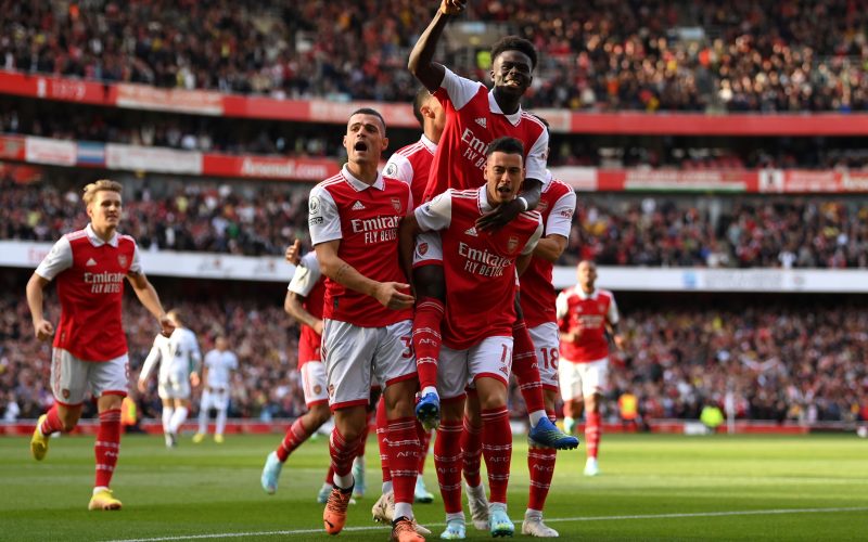 Arsenal players celebrate in a past event. PHOTO/CNN