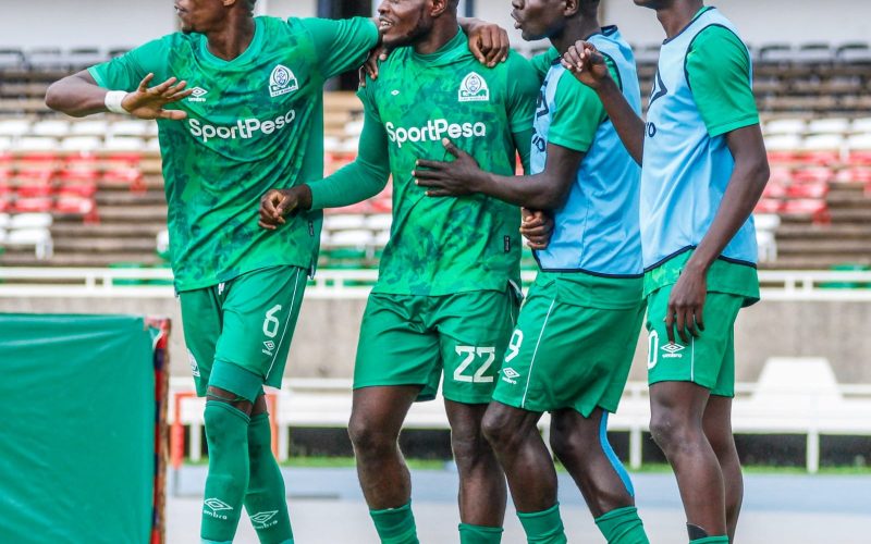 Gor Mahia players celebrate FKF PL goal.PHOTO/Gor Mahia/Facebook.