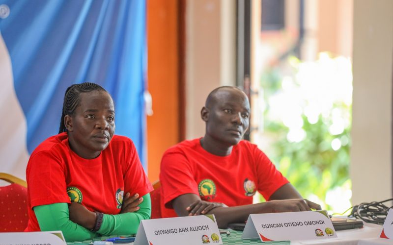 Harambee Starlets assistant head coach Ann Aluoch. PHOTO/FKF/Facebook.