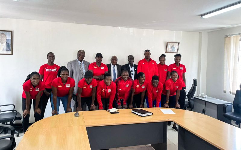 Malkia Strikers during a past squad naming. PHOTO/Kenya Volley Ball Federation/ Facebook.