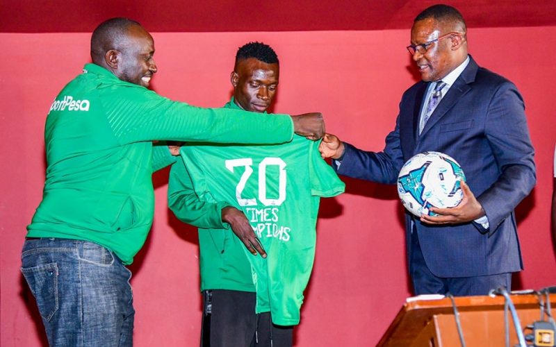 ICT CS Eliud Owalo with Gor Mahia. PHOTO/Eliud Owalo/Facebook.
