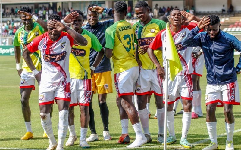 Kakamega Homeboyz vs Gor Mahia in FKF PL action. PHOTO/Kakamega Homeboyz/Facebook.