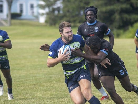 Timothy Mmasi takes a tackle at Old Blue. PHOTO/Old Blue/Facebook