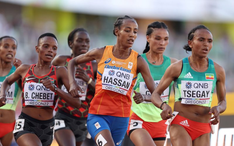 Beatrice Chebet races in 5000m action in World Athletics Championships. PHOTO/World Athletics.

