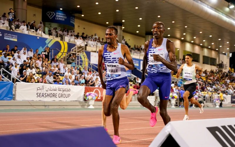Timothy Cheruiyot in a past World Athletics Championship action. PHOTO/(@tim_cheruiyot)/Timothy Cheruiyot/Twitter.