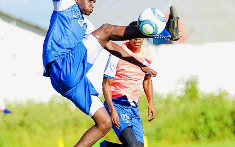 Kenneth Muguna in Azam Training. PHOTO/Kenneth Muguna(@KennethMuguna10) /Twitter.