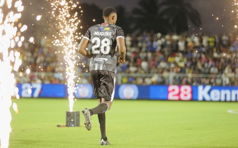 Kenneth Muguna in action for Azam of Tanzania. PHOTO/(@@KennethMuguna10)/Twitter.