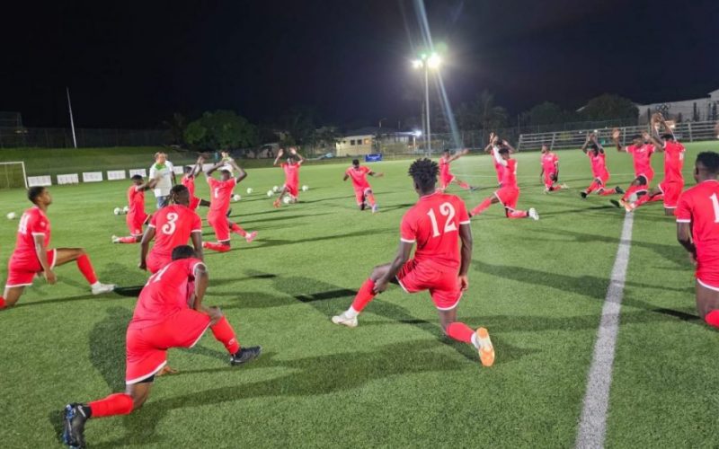 Harambee Stars players in a training session. PHOTO/Harambee Stars(@Harambee__Stars)/Twitter