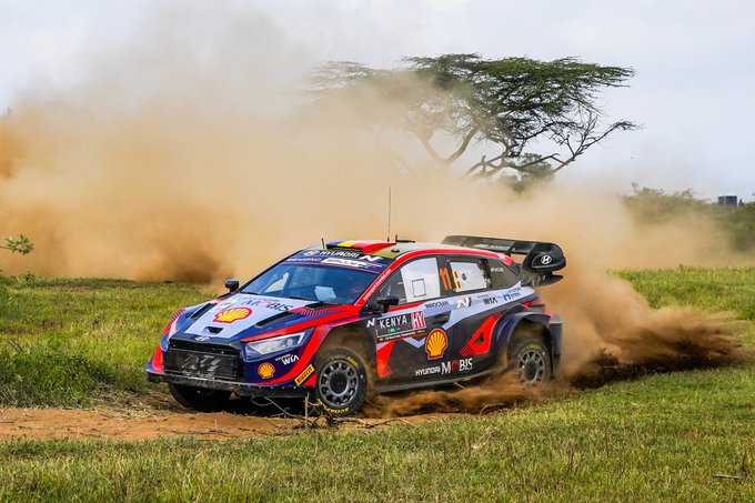 Thierry Neuville in Safari Rally Kenya action in Naivasha. PHOTO/(@thierryneuville)/Thierry Neuville/Twitter.
