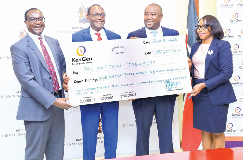 KenGen pays State Sh1.4b in dividends from 2021 earnings