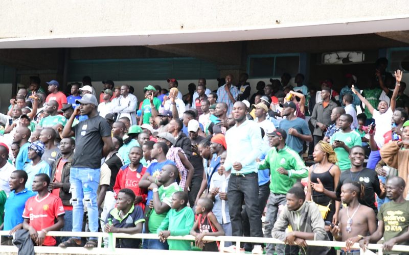 Gor Mahia Fans celebrate. PHOTO/DAVID NDOLO.